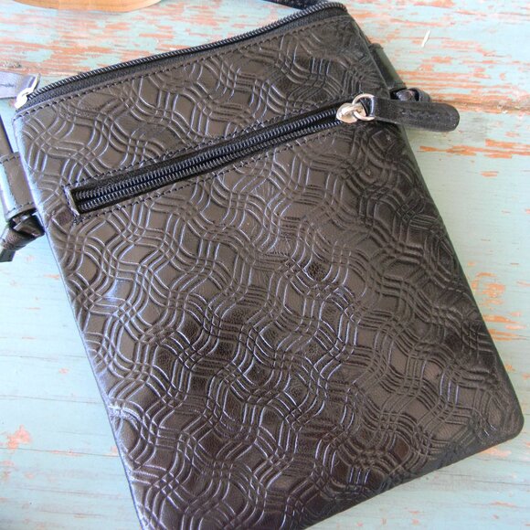 NWT SMALL BOHO PAINTED OWL LEATHER CROSSBODY BAG ARTISAN - Picture 7 of 9